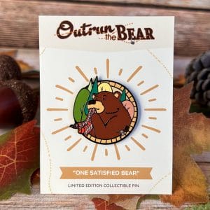 "One Satisfied Bear" collectible enamel pin