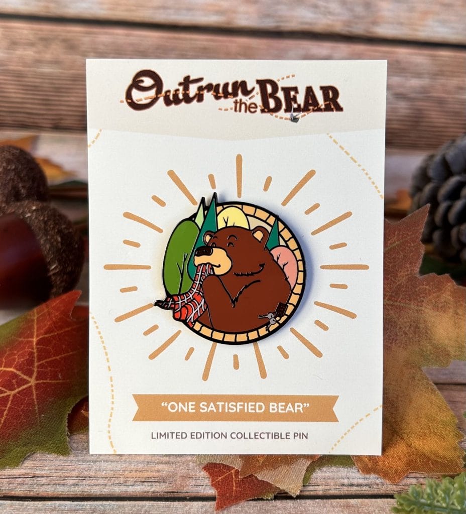 "One Satisfied Bear" collectible enamel pin